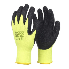 TOP Kesztyű latex mártott kevertszálas TOP WINTER O, narancs/fekete, XL védőkesztyű