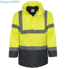 TOP MULTI fluo-Y 5 in 1 jólláthatósági téli dupla kabát, 100% vízálló láthatósági ruházat