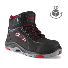 TOP munkavédelmi bakancs S3 SRC orrmerevítővel TOP BROOKLYN MID, fekete/piros, 47
