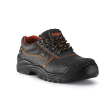 TOP munkavédelmi cipő S3 SRC narancs bélés acél orrmerevítő TOP FORREST-LOW, fekete, 42