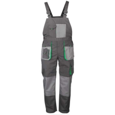TOP Nadrág kantáros (65%poliészter) TOP GREEN BIBPANTS, szürke, 4XL munkaruha
