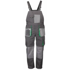 TOP Nadrág kantáros (65%poliészter) TOP GREEN BIBPANTS, szürke, S munkaruha