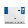 TOP PLAQ műanyag csík PVC rendszámtáblához cégnévvel (motorkerékpár formátum 170x145) - Dept 89 - Európa (egységcsomag) TOP PLAQ  Vázak, idomok, kiegészítők Rendszámtábla tartók