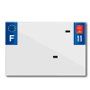 TOP PLAQ műanyag csík PVC rendszámtáblához cégnévvel (motorkerékpár formátum 210x145) - 11-es megye - Európa (darabra értendő) TOP PLAQ  Vázak, idomok, kiegészítők Rendszámtábla tartók