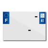 TOP PLAQ műanyag csík PVC rendszámtáblához cégnévvel (motorkerékpár formátum 210x145 mm) - 41-es megye - Európa (1 db) TOP PLAQ  Vázak, idomok, kiegészítők Rendszámtábla tartók