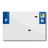TOP PLAQ műanyag csík PVC rendszámtáblához cégnévvel (motorkerékpár méret 210x145) – 86-os megye – Európa (darabra értékesítve) TOP PLAQ Vázak, idomok, kiegészítők Rendszámtábla tartók