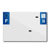 TOP PLAQ Műanyag csík PVC rendszámtáblához cégnévvel (motorkerékpár méret: 210x145 mm) - 18-as megye - Európa (darabra értékesítve) TOP PLAQ  Vázak, idomok, kiegészítők Rendszámtábla tartók