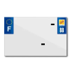 TOP PLAQ műanyag csík üres PVC rendszámtáblához (motorkerékpár formátum 210x130) - 88-as megye - Európa (darabra értékesítve) TOP PLAQ  Vázak, idomok, kiegészítők Rendszámtábla tartók
