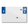 TOP PLAQ műanyag csík üres PVC rendszámtáblához (motorkerékpár méret 210x130) - 89-es megye - Európa (darabonként értékesítve) TOP PLAQ  Vázak, idomok, kiegészítők Rendszámtábla tartók