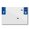 TOP PLAQ PVC rendszámtábla csík cégnévvel, motoros formátum 210x145, Dept 26-Europe (egységcsomag) TOP PLAQ  Vázak, idomok, kiegészítők Rendszámtábla tartók