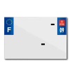TOP PLAQ PVC rendszámtábla tartó csík cégnévvel (motorkerékpár formátum 210x145) - 09-es megye - Európa (darabra értendő) TOP PLAQ  Vázak, idomok, kiegészítők Rendszámtábla tartók