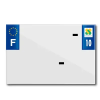 TOP PLAQ PVC rendszámtábla tartó csík cégnévvel (motorkerékpár formátum 210x145) - 10-es megye - Európa (darabra értendő) TOP PLAQ  Vázak, idomok, kiegészítők Rendszámtábla tartók