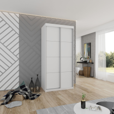  TOP PLUS B-25 Tolóajtós Szekrény 100x200x62 - Feher bútor