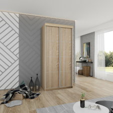  TOP PLUS B-25  Tolóajtós Szekrény 100x200x62 - Sonoma tölgy bútor