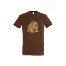 TOP Póló (medve mintával) kereknyakú (100%pamut 190gr/m2) TOP, barna, 2XL munkaruha