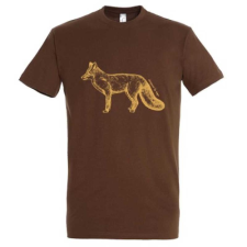 TOP Póló (róka mintával) kereknyakú (100%pamut 190gr/m2) TOP, barna, 4XL munkaruha