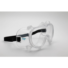 TOP SC-423 polikarbonát védőszemüveg, karcmentes, saválló,  állítható gumipánttal, víztiszta védőszemüveg