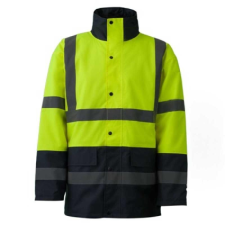 TOP Télikabát jólláthatósági vízhatlan (100%poliészter) TOP EAGLE Y, fluo srága, 2XL láthatósági ruházat