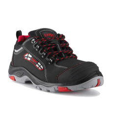 TOP Védőfélcipő S3 SRC orrmerevítővel TOP BROOKLYN LOW, fekete/piros, 38