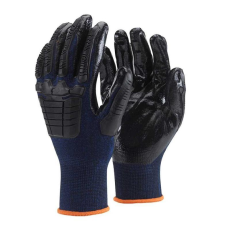 TOP Védőkesztyű csúszásmentes TOP SHIELD-M NITRIL/TPE, fekete/kék, XL