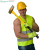 TOP VEST FLUO-Y tépőzáras jól láthatósági mellény, 120 g/m2, 100% poliészter