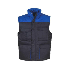 TOP VEST THUNDER bélelt mellény, 80% poliészter, 20% pamut, multifunkciós zsebek, sötétkék, 4XL