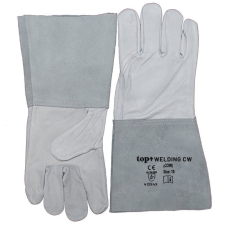  TOP WELDING CW hegesztőkesztyű, 15 cm bivalybőr mandzsetta, szürke védőkesztyű