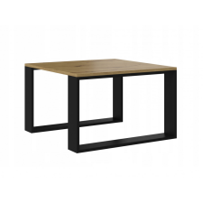 Topeshop Dohányzóasztal - Holzmeister - 67 x 67 cm - arany tölgy / fekete bútor