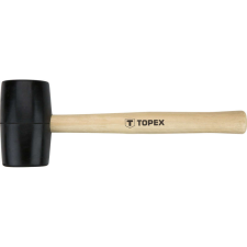Topex 50 mm / 340 g gumikalapács, fa nyél kalapács