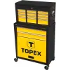 Topex Műhelykocsi 79R500, szerszámkocsi fém, 6 fiókos + tároló rekesz, (100 x 33 x 61,5 cm)