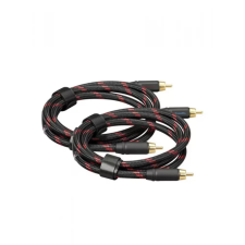 Topping RCA Összekötő Fekete 1.25m MG-TPPNG-TCR2-125 kábel és adapter