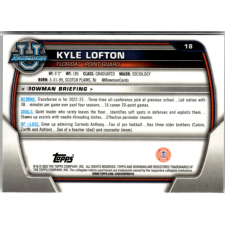 Topps 2022-23 Bowman Chrome University #18 Kyle Lofton gyűjthető kártya
