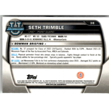 Topps 2022-23 Bowman Chrome University #38 Seth Trimble gyűjthető kártya