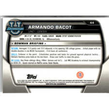 Topps 2022-23 Bowman Chrome University #44 Armando Bacot gyűjthető kártya