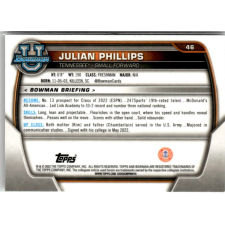 Topps 2022-23 Bowman Chrome University #46 Julian Phillips gyűjthető kártya