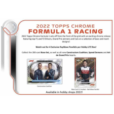Topps 2022 Topps Formula 1 Chrome LITE Hobby doboz - MEGJELENÉS 01.20 gyűjthető kártya