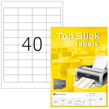 TopStick Etikett címke Topstick 48.5x25.4 mm szegéllyel 10 ív 440 db/csomag etikett