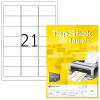 TopStick Etikett címke Topstick 63.5x38.1mm szegéllyel 100 ív 2100 db/doboz