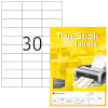 TopStick Etikett címke Topstick 70x29.7 mm szegély nélküli 100 ív 3000 db/doboz