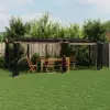  Tópszínű acél pavilon hálós oldalakkal 6 x 3 m