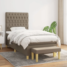  tópszínű szövet rugós ágy matraccal 100 x 200 cm ágy és ágykellék