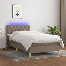 Tópszínű szövet rugós és LED-es ágy matraccal 80 x 200 cm ágy és ágykellék