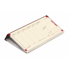 TOPTIMER Naptár, asztali, fekvő, TOPTIMER, jegyzetblokkos, bordó (NKC050BO) naptár, kalendárium