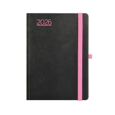 TOPTIMER Naptár, tervező, A5, napi, TOPTIMER, Nero, fekete-pink (NKN021PU) határidőnapló