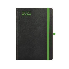 TOPTIMER Naptár, tervező, A5, napi, TOPTIMER, Nero, fekete-zöld (NKN021ZU) határidőnapló