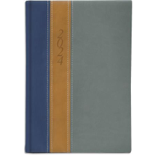 TOPTIMER Naptár, tervező, B5, heti, TOPTIMER "Fashion", kék-okker-szürke határidőnapló