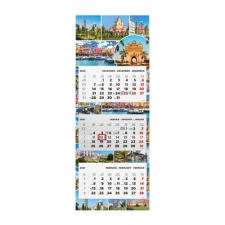 TOPTIMER Speditőrnaptár TOPTIMER T080 3 tömbös 3 havi Városok 2021. naptár, kalendárium