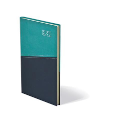 TOPTIMER Zsebnaptár, álló elrendezésű, TOPTIMER "Duplex", türkiz-kék naptár, kalendárium