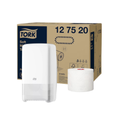 Tork Mid-size Soft toalettpapír duplatekercses adagolóval fürdőszoba kiegészítő