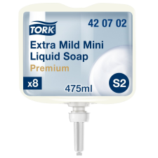 Tork Mini extra kézkímélő folyékony szappan, S2 illatmentes, világossárga, 475 ml SCA420702 tisztító- és takarítószer, higiénia